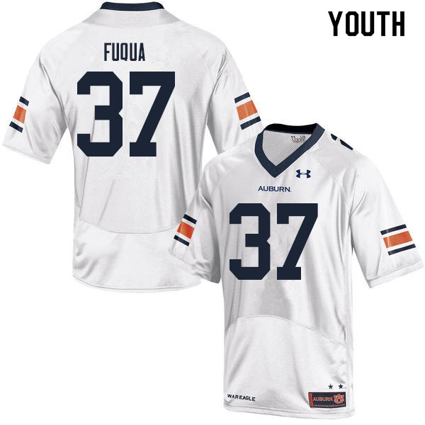 Youth #37 Kolbi Fuqua Auburn Tigers College Football Jerseys Sale-White